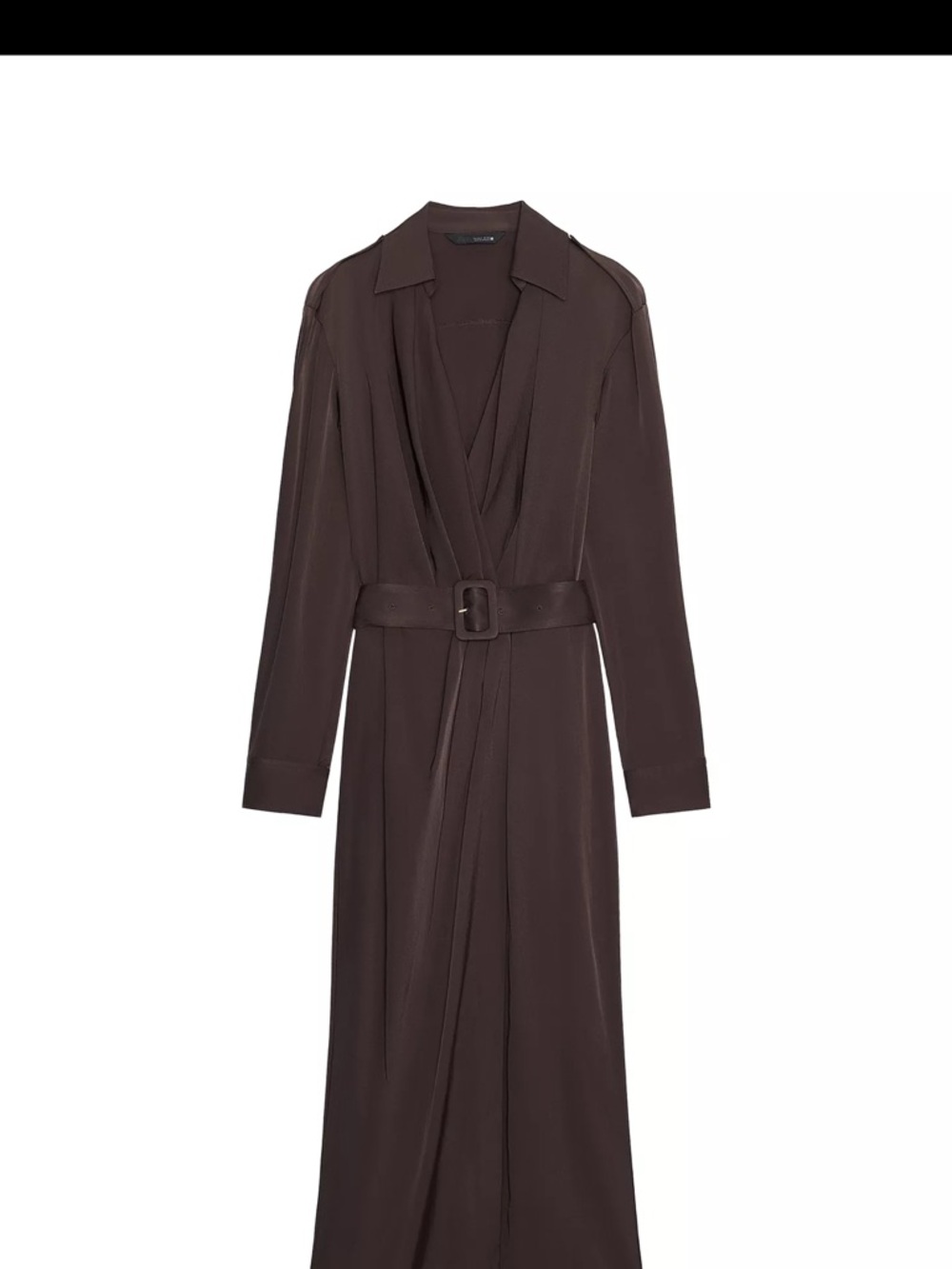 Zara Brown Belted Midi Dress